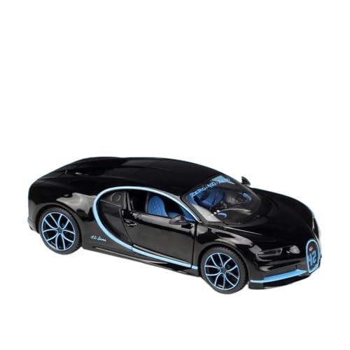 YCNXEB Miniatur Modelle 1 24 Für Bugatti Chiron Alloy Sports Car Diecast Metal Toy Vehicles Car Model Simulation Collection Originalgetreue Nachbildung(Schwarz) von YCNXEB