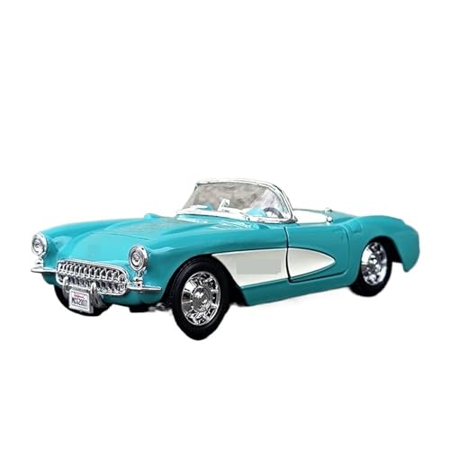YCNXEB Miniatur Modelle 1 24 Für Chevrolet Corvette 1957 Legierung Oldtimer Druckguss Metall Maßstab Auto Modell Statische Sammlung Modell Auto Originalgetreue Nachbildung von YCNXEB