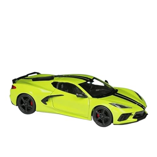 YCNXEB Miniatur Modelle 1 24 Für Chevrolet Corvette 2020 Stingray Coupe Legierung Mini Auto Diecast Metall Skala Auto Modell Originalgetreue Nachbildung(Grün) von YCNXEB