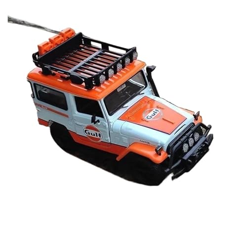 YCNXEB Miniatur Modelle 1 24 Für FJ Cruiser FJ40 Golf Version Legierung Auto Druckguss Metall Spielzeug Geländewagen Modell Simulation Sammlung Originalgetreue Nachbildung(Orange) von YCNXEB