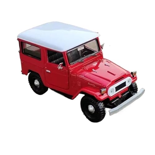 YCNXEB Miniatur Modelle 1 24 Für FJ Cruiser FJ40 Golf Version Legierung Auto Druckguss Metall Spielzeug Geländewagen Modell Simulation Sammlung Originalgetreue Nachbildung(Rot) von YCNXEB