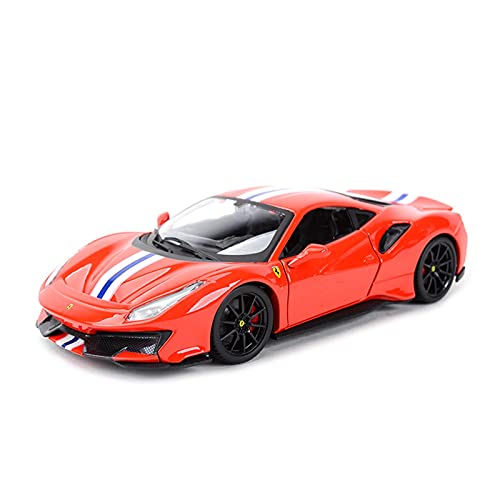 YCNXEB Miniatur Modelle 1 24 Für Ferrari 488 Pista Simulation Legierung Sportwagenmodell Static Die Cast Vehicles Collection Display Originalgetreue Nachbildung(Rot) von YCNXEB