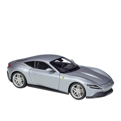 YCNXEB Miniatur Modelle 1 24 Für Ferrari Roma Legierung Sportwagen Modell Druckguss Metall Rennwagen Modell Hohe Sammlung Spielzeug Originalgetreue Nachbildung(Gray) von YCNXEB
