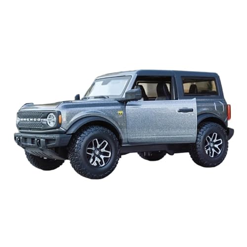 YCNXEB Miniatur Modelle 1 24 Für Ford Bronco Badlands 2021 Legierung Auto Simulation Druckguss Metall Spielzeug Off-Road Modell Sammlung Originalgetreue Nachbildung(Gray) von YCNXEB