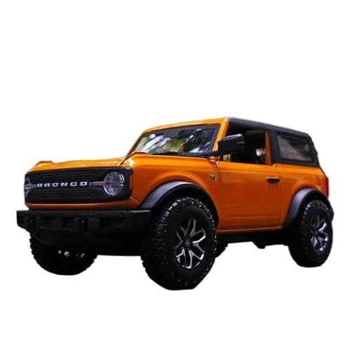 YCNXEB Miniatur Modelle 1 24 Für Ford Bronco Badlands 2021 Legierung Auto Simulation Druckguss Metall Spielzeug Off-Road Modell Sammlung Originalgetreue Nachbildung(Orange) von YCNXEB