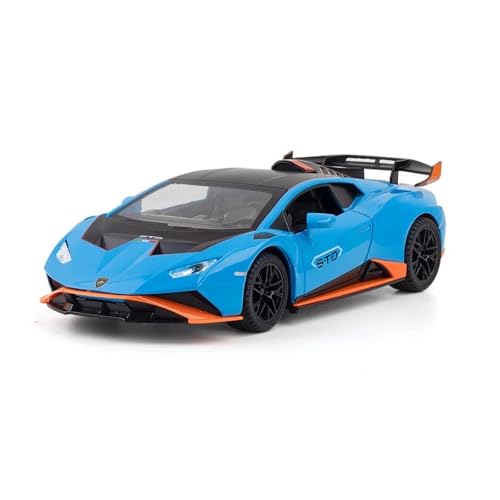 YCNXEB Miniatur Modelle 1 24 Für Huracan STO Sportwagen Modell Legierung Zurückziehen Musik Licht Supercar Miniatur Spielzeug Sammlung Dekoration Originalgetreue Nachbildung(Blau) von YCNXEB