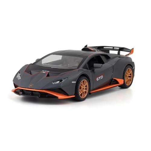 YCNXEB Miniatur Modelle 1 24 Für Huracan STO Sportwagen Modell Legierung Zurückziehen Musik Licht Supercar Miniatur Spielzeug Sammlung Dekoration Originalgetreue Nachbildung(Gray) von YCNXEB