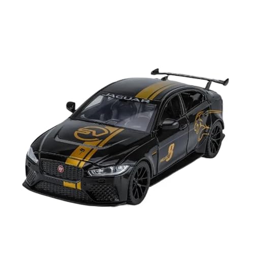 YCNXEB Miniatur Modelle 1 24 Für Jaguar XE SV Projekt 8 Legierung Sportwagen Modell Druckguss Metall Auto Fahrzeuge Modell Sound Licht Sammlung Originalgetreue Nachbildung(Schwarz) von YCNXEB