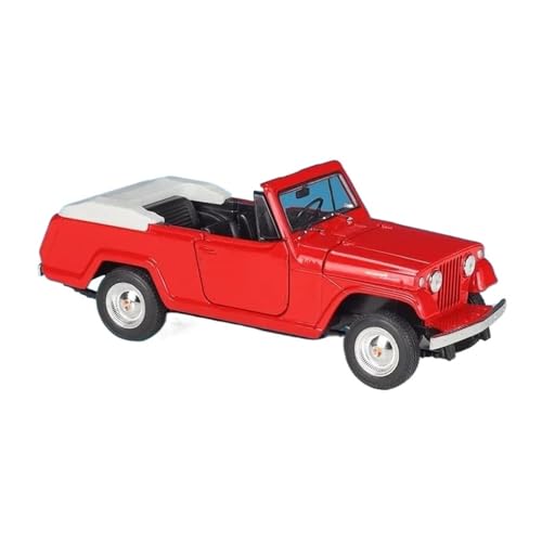 YCNXEB Miniatur Modelle 1 24 Für Jeep Jeepster 1967 Commando Station Wagon Diecast Auto Metall Legierung Modell Auto Dekoration Sammlung Originalgetreue Nachbildung(Rot) von YCNXEB