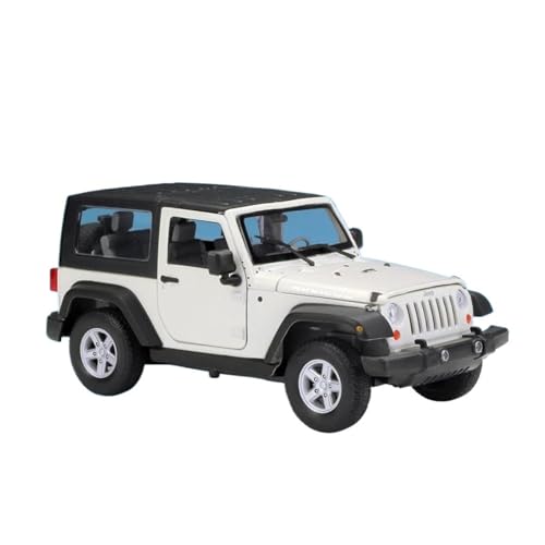 YCNXEB Miniatur Modelle 1 24 Für Jeep Wrangler Rubicon 2007 Legierung Auto Druckguss Spielzeug Fahrzeuge Auto Modell Miniatur Maßstab Modell Auto Spielzeug Originalgetreue Nachbildung(White B) von YCNXEB
