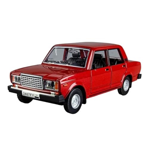 YCNXEB Miniatur Modelle 1 24 Für Lada 2105 Sedan Legierung Klassische Auto Modell Diecast Metall Fahrzeug Auto Modell Sound Und Licht Sammlung Originalgetreue Nachbildung(Rot) von YCNXEB