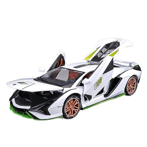 YCNXEB Miniatur Modelle 1 24 Für Lamborghini Lightning Sportwagen Legierung Druckguss Modellauto Sammlung Spielzeugauto Kinder Geschenk Originalgetreue Nachbildung(C) von YCNXEB
