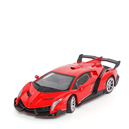 YCNXEB Miniatur Modelle 1 24 Für Lamborghini Veneno Supercar Simulation Legierung Modellautos Diecast Fahrzeuge Kinderspielzeug Geschenke Originalgetreue Nachbildung(Rot) von YCNXEB