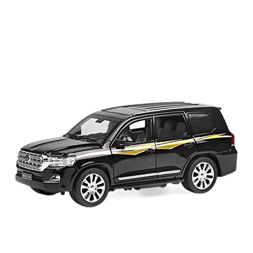 YCNXEB Miniatur Modelle 1 24 Für Land Cruiser LX570 Diecast Automodell Alloy SUV Mit Sound Light Pull Backn Originalgetreue Nachbildung(Schwarz) von YCNXEB