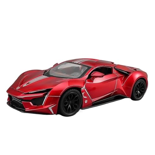 YCNXEB Miniatur Modelle 1 24 Für Lykan Hypersport Alloy Model Diecast Metal Supercar Racing Car Model Sound Und LightToy Holding Originalgetreue Nachbildung(Rot) von YCNXEB