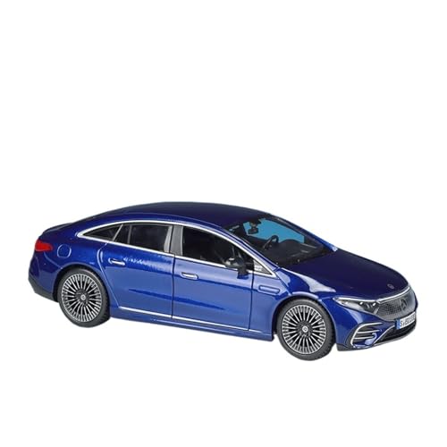 YCNXEB Miniatur Modelle 1 24 Für Maßstabsgetreues Druckguss-Metall-Mercedes-Benz Special Edition EQS-Legierungsautomodell-Spielzeug-C-Sammlerdisplay Originalgetreue Nachbildung(Blau) von YCNXEB