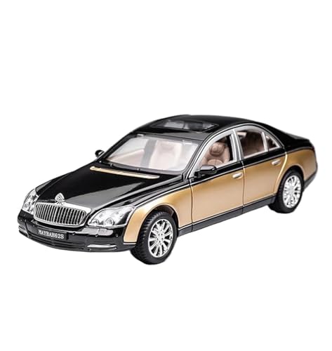 YCNXEB Miniatur Modelle 1 24 Für Maybach 62s S650 Classic Luxy Legierung Auto Druckguss Metall Spielzeug Fahrzeuge Modell Simulation Sammlung Spielzeug Originalgetreue Nachbildung(Schwarz) von YCNXEB