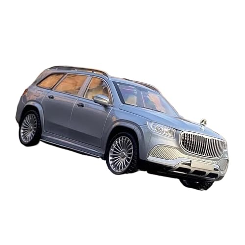 YCNXEB Miniatur Modelle 1 24 Für Maybach GLS600 Legierung Auto Modell Wohnkultur Diecast Metall Spielzeug Auto Modell Sammlung Sound Licht Auto Originalgetreue Nachbildung(Gray) von YCNXEB