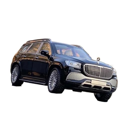 YCNXEB Miniatur Modelle 1 24 Für Maybach GLS600 Legierung Auto Modell Wohnkultur Diecast Metall Spielzeug Auto Modell Sammlung Sound Licht Auto Originalgetreue Nachbildung(Schwarz) von YCNXEB