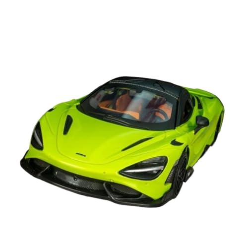 YCNXEB Miniatur Modelle 1 24 Für McLaren 765LT Legierung Sportwagen Druckguss Metall Auto Modell Simulation Sound Licht Spielzeug Sammlung Originalgetreue Nachbildung(Grün) von YCNXEB