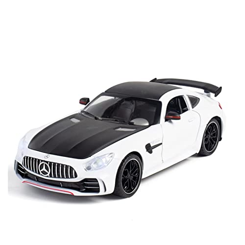 YCNXEB Miniatur Modelle 1 24 Für Mercedes AMG GTR Weiß Legierung Druckguss Modellsammlung Spielzeugauto Kindergeschenke Originalgetreue Nachbildung von YCNXEB