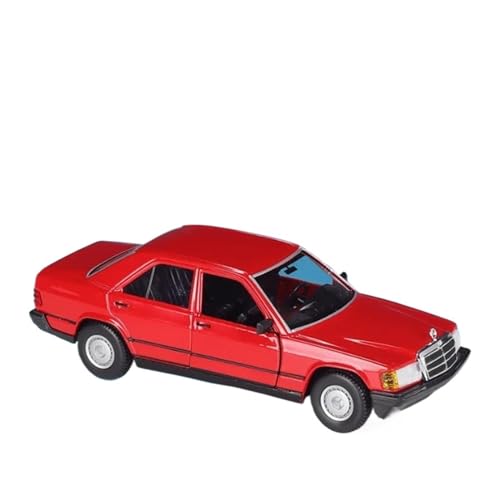 YCNXEB Miniatur Modelle 1 24 Für Mercedes-Benz 190 EAlloy Car Simulation Diecast Metal Classic Retro Old Car Vehicles Model Originalgetreue Nachbildung(Rot) von YCNXEB