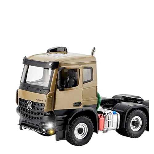 YCNXEB Miniatur Modelle 1 24 Für Mercedes Benz Actros Traktor Engineering Sattelzugmaschine Metalllegierung Druckgussmodell LKW Sound Light Collectibles Originalgetreue Nachbildung(Brown) von YCNXEB