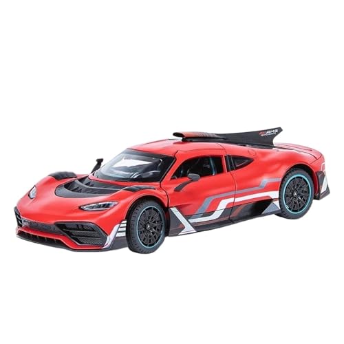 YCNXEB Miniatur Modelle 1 24 Für Mercedes-Benz ONE Sportwagen Hochsimulation Druckguss-Metalllegierung Modellauto Sound Light Pull Back Collection Spielzeug Originalgetreue Nachbildung(Rot) von YCNXEB