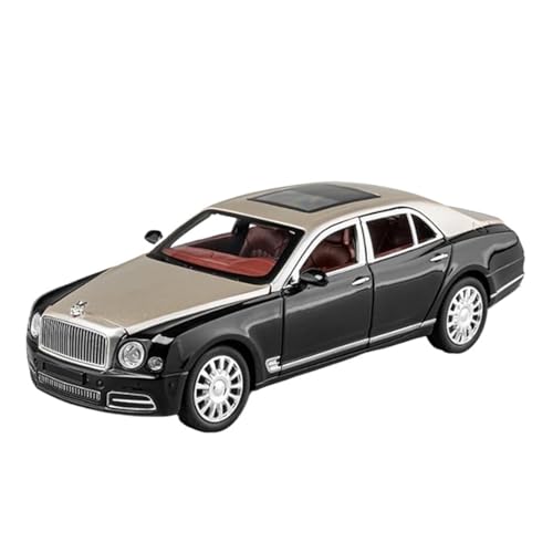 YCNXEB Miniatur Modelle 1 24 Für Mulsanne Alloy Luxy Car Diecasts Spielzeugfahrzeuge Metallautomodell Simulation Sound and Light Collection Originalgetreue Nachbildung(Schwarz) von YCNXEB