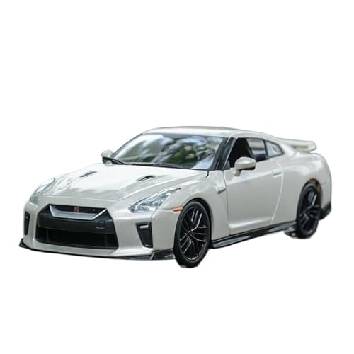 YCNXEB Miniatur Modelle 1 24 Für Nissan Skyline Ares GTR R35 Legierung Rennwagenmodell Simulation Spielzeug Enthusiasten Sammeln Desktop-Dekorationen Originalgetreue Nachbildung(White) von YCNXEB