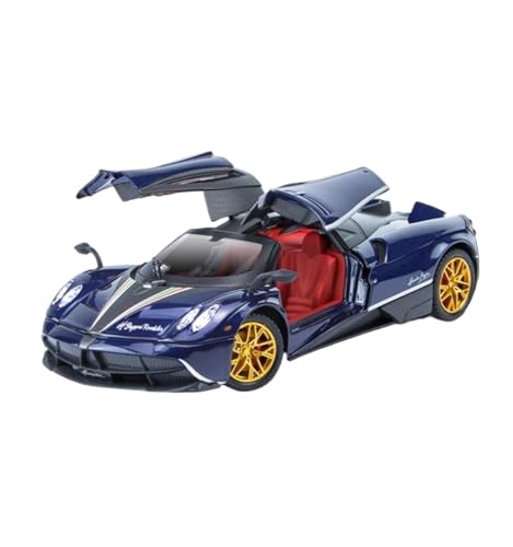 YCNXEB Miniatur Modelle 1 24 Für Pagani Huayra Dinastia Legierung Sportwagen Modell Diecast Metall Spielzeug Rennwagen Modell Sound Und Licht Originalgetreue Nachbildung(Blau) von YCNXEB