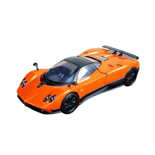 YCNXEB Miniatur Modelle 1 24 Für Pagani Zonda F Huayra Legierung Sportwagen Druckguss Metall Rennwagen Modell Simulation Spielzeug Sammlung Originalgetreue Nachbildung(Orange) von YCNXEB