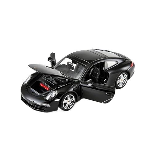 YCNXEB Miniatur Modelle 1 24 Für Porsche 911CarreraLegierungModellsimulationsautos Spielzeug Mit Rückziehfunktion Sammlerstück Und Dekoratives Modell Originalgetreue Nachbildung(Schwarz) von YCNXEB