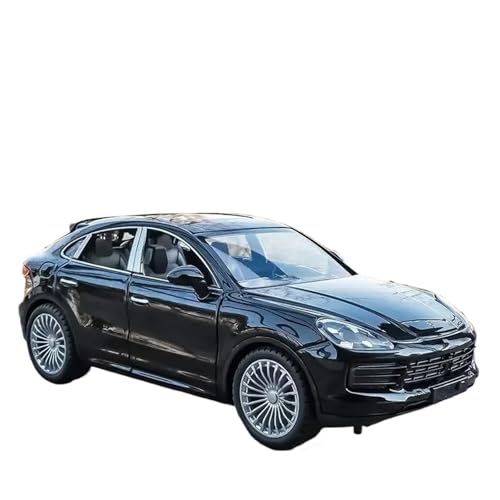 YCNXEB Miniatur Modelle 1 24 Für Porsche Cayenne S Turbo SUV Legierung Automodell Druckguss Metall Spielzeug Modellauto Simulation Sound Light Collection Originalgetreue Nachbildung(Schwarz) von YCNXEB