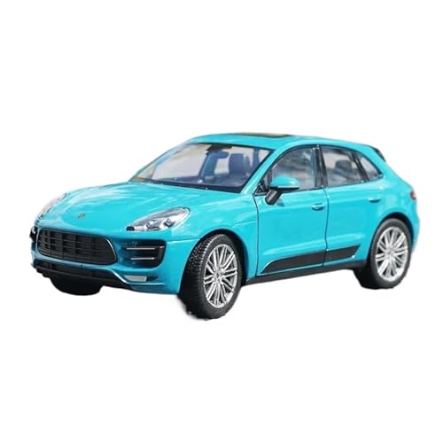 YCNXEB Miniatur Modelle 1 24 Für Porsche Macan SUV Legierung Auto Druckguss Spielzeug Fahrzeuge Auto Modell Miniatur Maßstab Modell Enthusiasten Originalgetreue Nachbildung(Blau) von YCNXEB