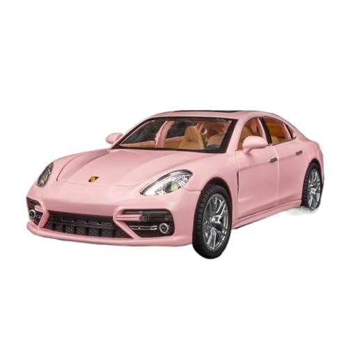 YCNXEB Miniatur Modelle 1 24 Für Porsche Panamera Diecast Metall Legierung Modell Auto Sound Licht Zurückziehen Hause Dekoration Sammlungen Originalgetreue Nachbildung(Rosa) von YCNXEB