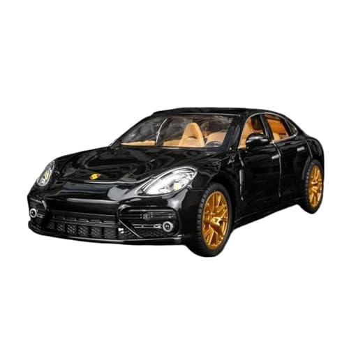 YCNXEB Miniatur Modelle 1 24 Für Porsche Panamera Diecast Metall Legierung Modell Auto Sound Licht Zurückziehen Hause Dekoration Sammlungen Originalgetreue Nachbildung(Schwarz) von YCNXEB