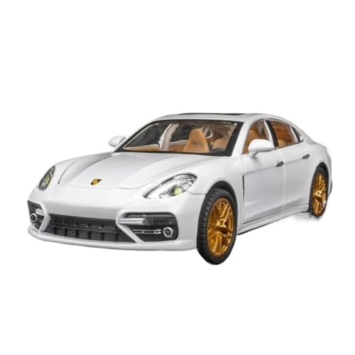 YCNXEB Miniatur Modelle 1 24 Für Porsche Panamera Diecast Metall Legierung Modell Auto Sound Licht Zurückziehen Hause Dekoration Sammlungen Originalgetreue Nachbildung(White) von YCNXEB