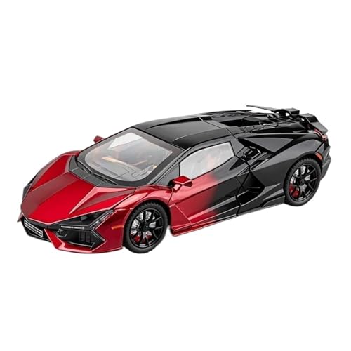 YCNXEB Miniatur Modelle 1 24 Für Revuelto Supercar Legierung Metall Diecast Auto Modell Sound Licht Desktop Sammlung Hobby Dekorative Ornament Originalgetreue Nachbildung(Rot) von YCNXEB