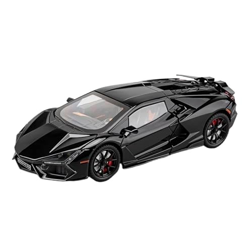 YCNXEB Miniatur Modelle 1 24 Für Revuelto Supercar Legierung Metall Diecast Auto Modell Sound Licht Desktop Sammlung Hobby Dekorative Ornament Originalgetreue Nachbildung(Schwarz) von YCNXEB
