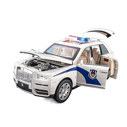 YCNXEB Miniatur Modelle 1 24 Für Rolls Royce Cullinan Polizeiauto Legierung Druckguss Modell Sammlung Spielzeugauto Kinder Geschenk Originalgetreue Nachbildung von YCNXEB