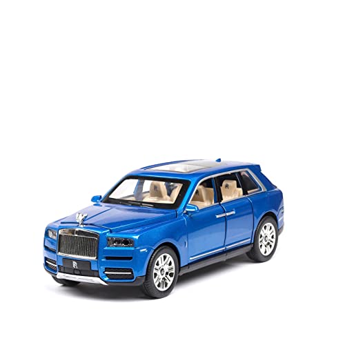 YCNXEB Miniatur Modelle 1 24 Für Rolls Royce Cullingan Zinklegierung Automodell Abnehmbares Zurückziehen Kindergeschenk Nachbildung(Blau) von YCNXEB