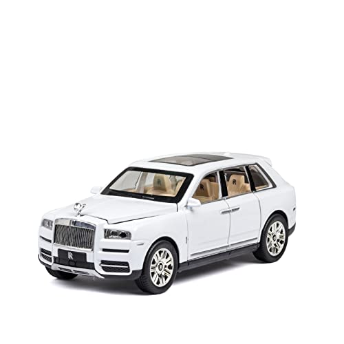 YCNXEB Miniatur Modelle 1 24 Für Rolls Royce Cullingan Zinklegierung Automodell Abnehmbares Zurückziehen Kindergeschenk Nachbildung(White) von YCNXEB