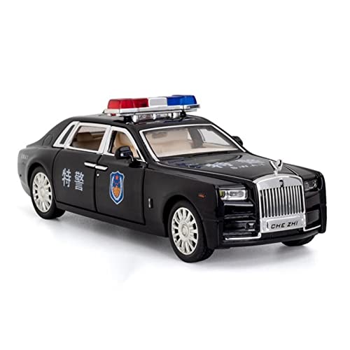 YCNXEB Miniatur Modelle 1 24 Für Rolls Royce Modell - Phantom Polizeiauto Legierung Druckguss Modellsammlung Spielzeuggeschenke Originalgetreue Nachbildung(A) von YCNXEB