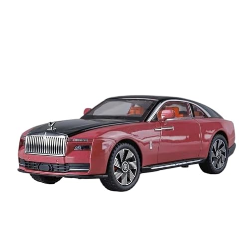 YCNXEB Miniatur Modelle 1 24 Für Rolls Royce Spectre Legierung Auto Modell Diecast Metall Spielzeug Fahrzeuge Auto Modell Sound Und Licht Originalgetreue Nachbildung(Rot) von YCNXEB