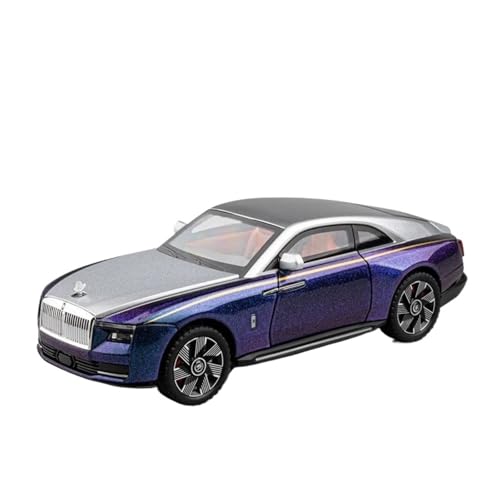 YCNXEB Miniatur Modelle 1 24 Für Rolls Royce Spectre Legierung New Energy Auto Druckguss Metall Luxy Auto Modell Simulation Sound Licht Spielzeug Originalgetreue Nachbildung(Purple) von YCNXEB