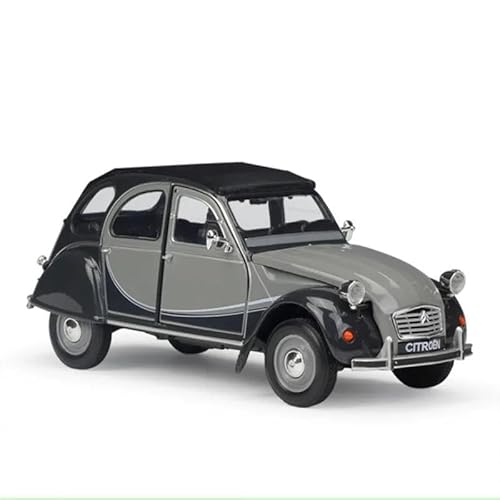 YCNXEB Miniatur Modelle 1 24 Für Scale Alloy Classic Car Diecast Model Citroen 2CV 6 Charleston Toy Collection Dekoratives Ornament Originalgetreue Nachbildung(Gray) von YCNXEB