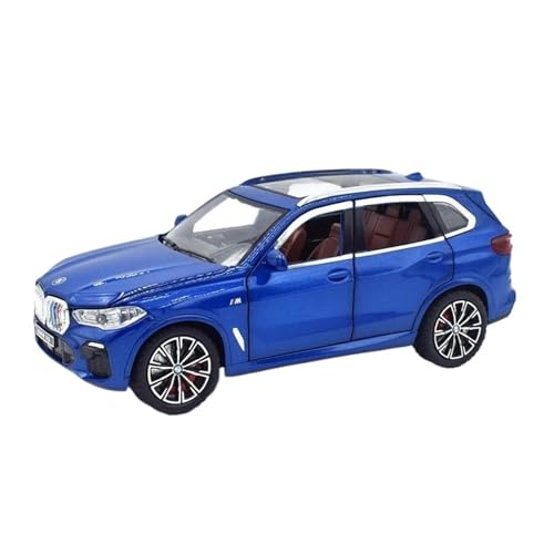 YCNXEB Miniatur Modelle 1 24 Für Simulation X5 Legierung Auto Sound Und Licht Rückzug Spielzeug Off-Road Druckguss SuvCollection Ornamente Originalgetreue Nachbildung(Blau) von YCNXEB