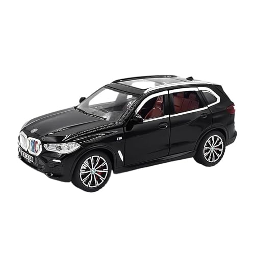 YCNXEB Miniatur Modelle 1 24 Für Simulation X5 Legierung Auto Sound Und Licht Rückzug Spielzeug Off-Road Druckguss SuvCollection Ornamente Originalgetreue Nachbildung(Schwarz) von YCNXEB