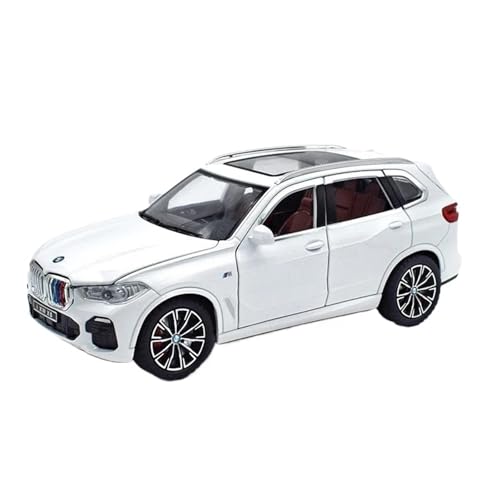 YCNXEB Miniatur Modelle 1 24 Für Simulation X5 Legierung Auto Sound Und Licht Rückzug Spielzeug Off-Road Druckguss SuvCollection Ornamente Originalgetreue Nachbildung(White) von YCNXEB